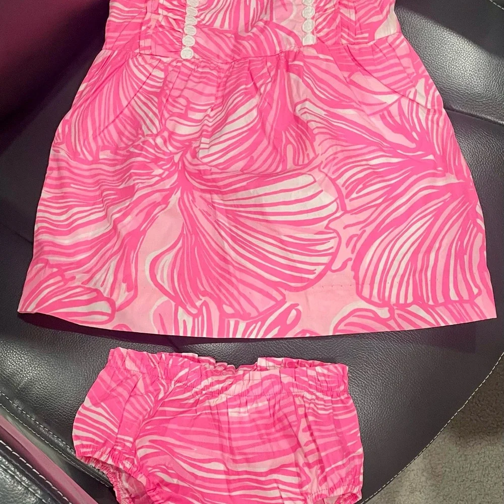 Lilly Pulitzer Vibrant Pink Diaper Cover Set